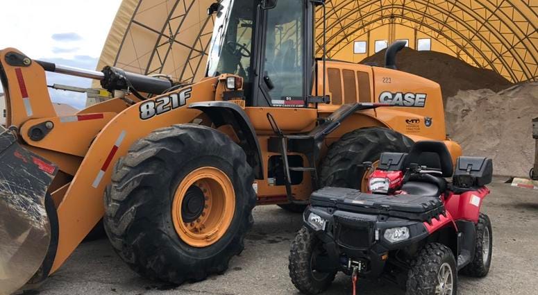 New snow plow and ATV for Erie County. November 8, 2018 (WBEN Photo/Mike Baggerman)